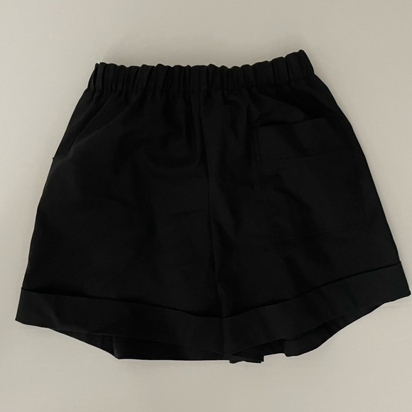 3.1 PHILLIP LIM Tie Waist Cuffed Shorts black 10 high rise dressy career glam - Picture 5 of 9
